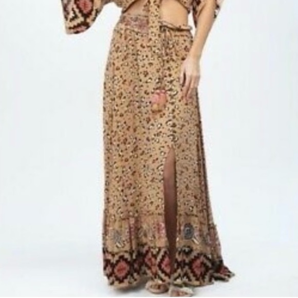 Z & L Nala Leopard Print Maxi Skirt Size Medium - Picture 13 of 13